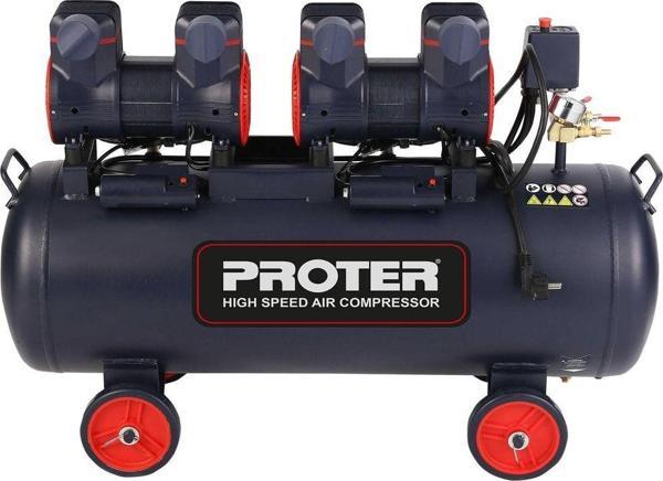 Proter 100lt 4hp 8 Bar Yüksek Hızlı Yağsız Sessiz Hava Kompresörü - Image 1