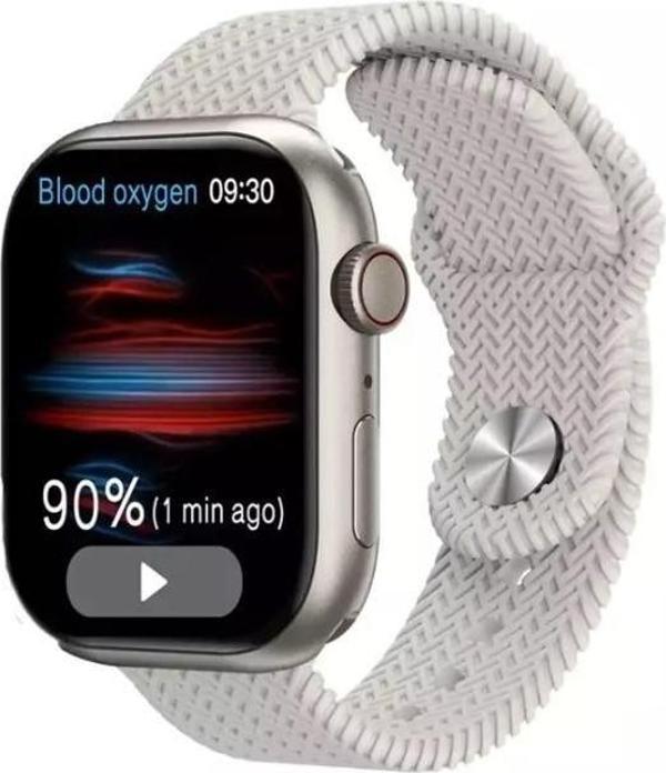 Schitec Watch Hk9 Pro Plus Amoled Ekran Android İos Harmonyos Uyumlu Akıllı Saat Beyaz - Image 1