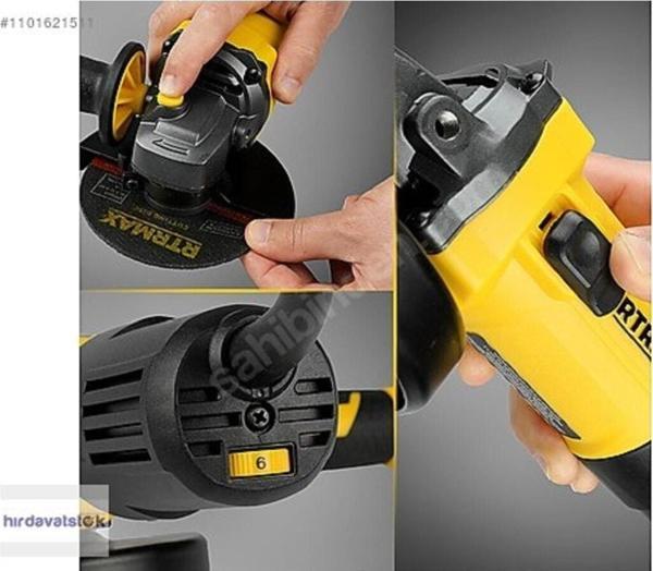 RTRMAX Rtm 1080 Avuç Taşlama Makinesı 115 Mm 750w Devir Ayarlı - Image 1