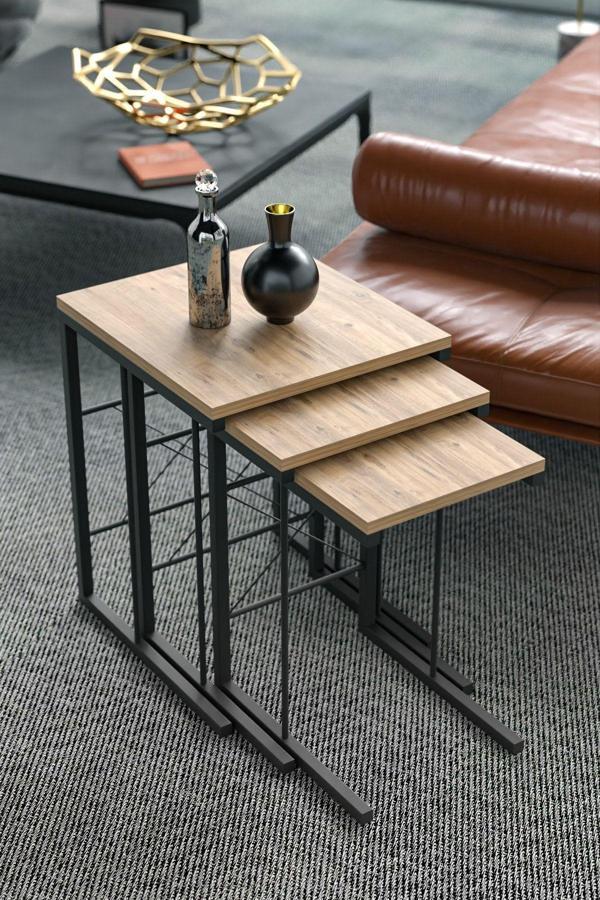 Retodesign 3'lü Zigon Sehpa 3001 - Image 1