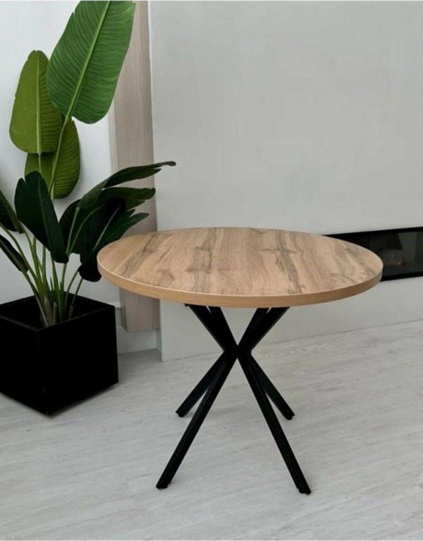 Retodesign 90 Çap Atlantik Çam Yuvarlak Masa 7001 - Image 1