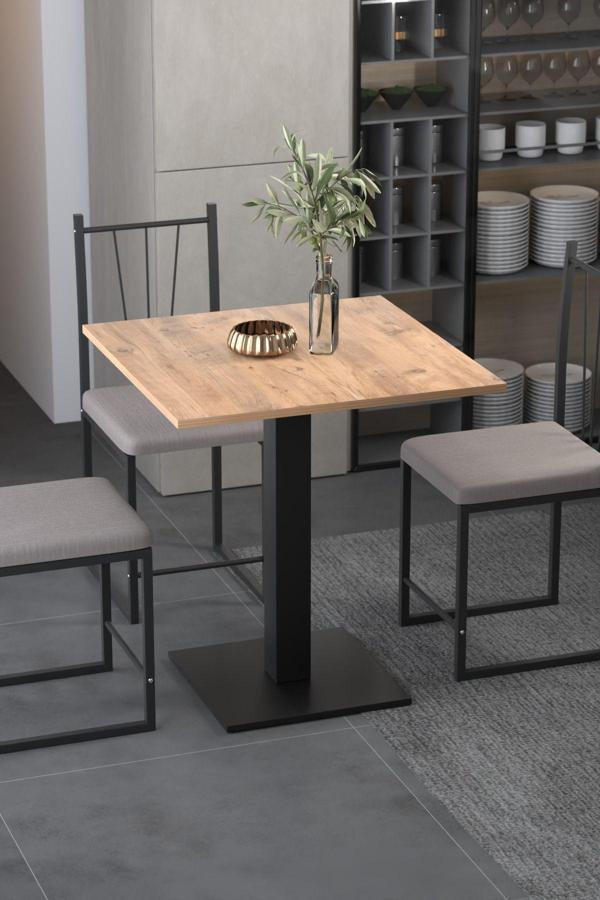 Retodesign Klas 70 x 70 Çam Kare Mutfak Masası, Yemek Masası. Bistro Masa 1691 - Image 1