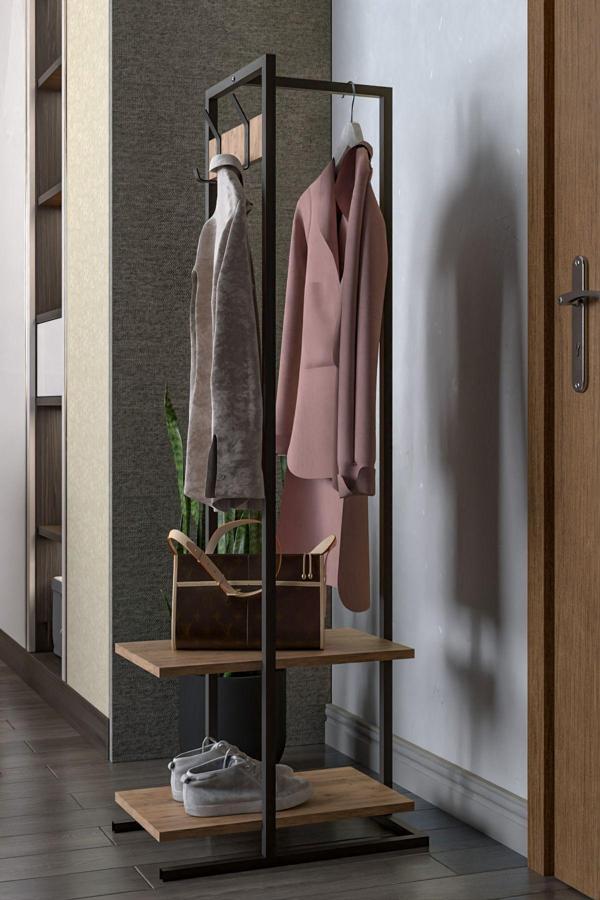 Retodesign Raflı Elbise Askısı Minik Portmanto - Image 1