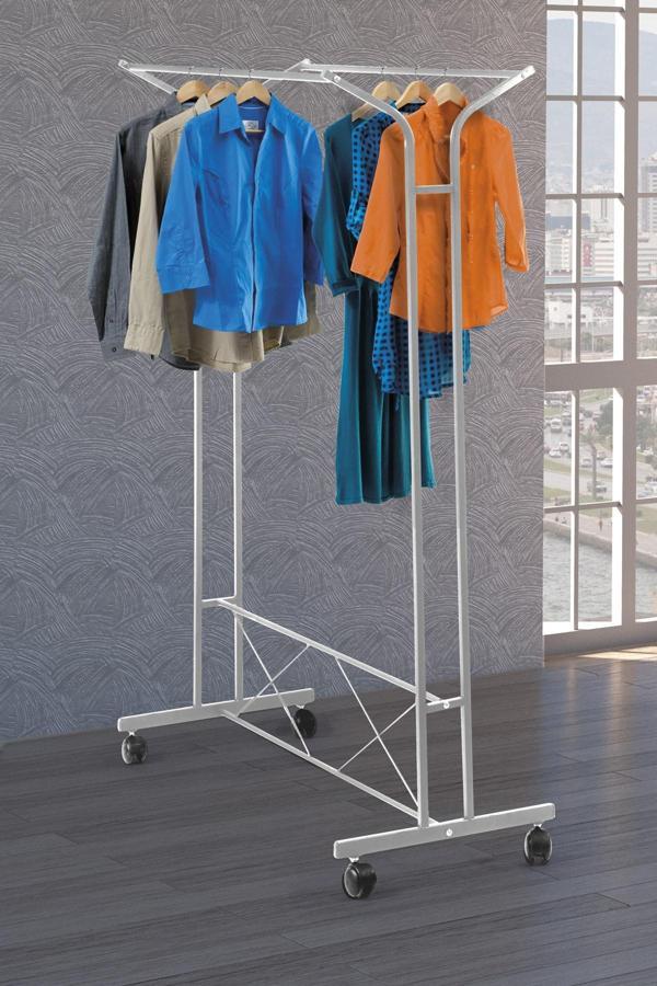 Retodesign Retohome V Konfeksiyon Ayaklı Tekerlekli Askı Beyaz - Image 1