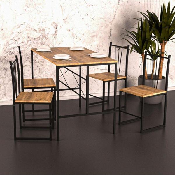 Retodesign Retohome Yıldız 4 Kişilik Yemek Masası 60 120 1660 - Image 1