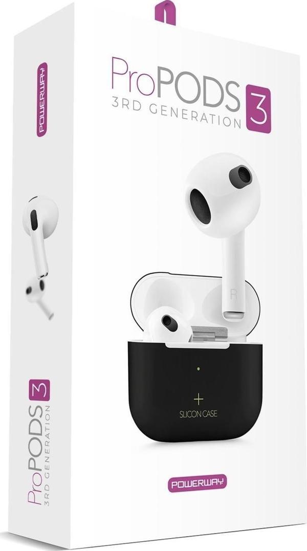 Powerway Propods 3 3 Nesil Bluetoot Kulaklık + Silikon Kılıf Hediye Vrs. 5.0 - Image 1