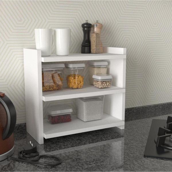 Dorpek Mia Banko Üstü Tezgah Üstü Çok Amaçlı Raf Beyaz - Image 1