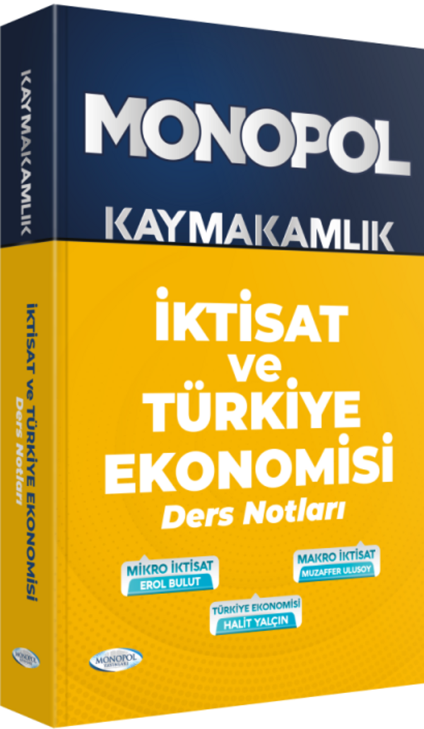Kaymakamlık İktisat ve Türkiye Ekonomisi Ders Notları  - Monopol Yayınları - Image 1