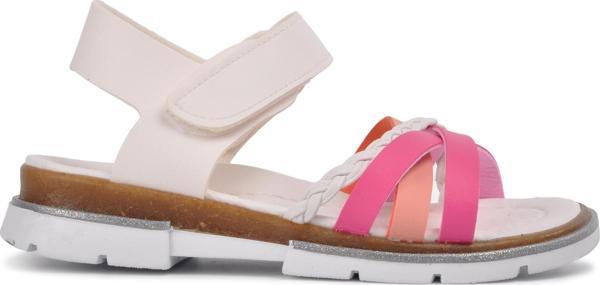 Ayakmod 001-P Beyaz-Pembe Çocuk Sandalet - Image 1