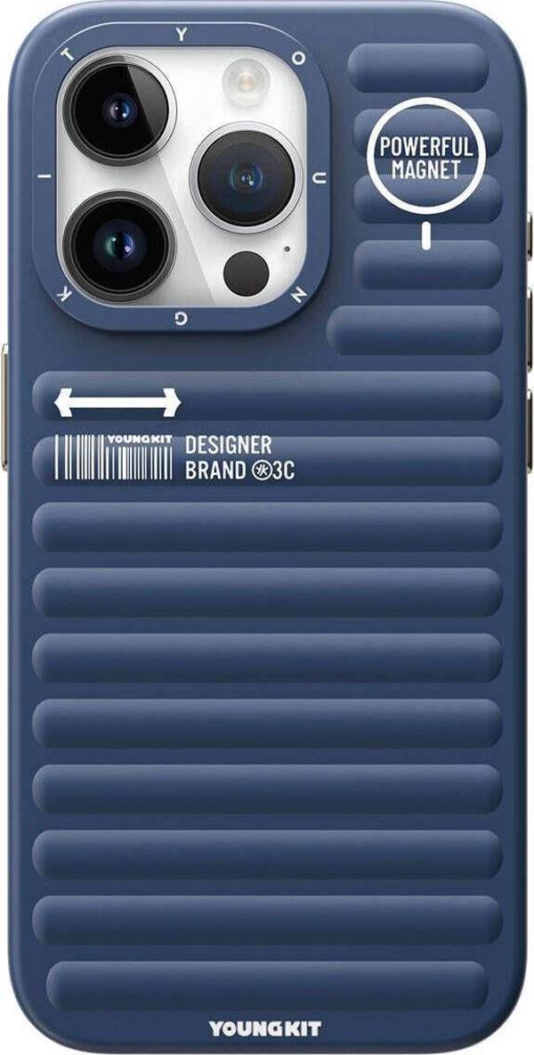 Youngkit İphone 15 Pro Uyumlu Kılıf Mat Renkli Tasarım Youngkit Original Serisi Kapak Mavi - Image 1