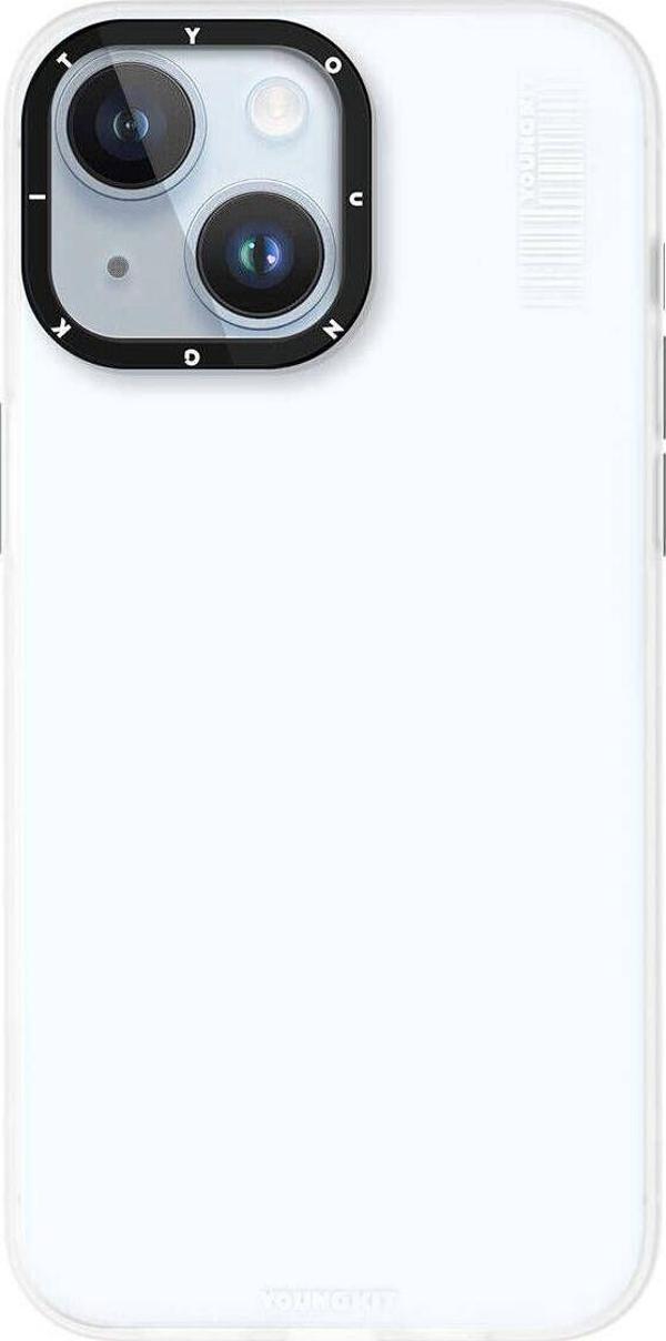 Youngkit İphone 15 Kılıf Buzlu Mat Tasarım Youngkit Hidden Sand Serisi Kapak Beyaz - Image 1