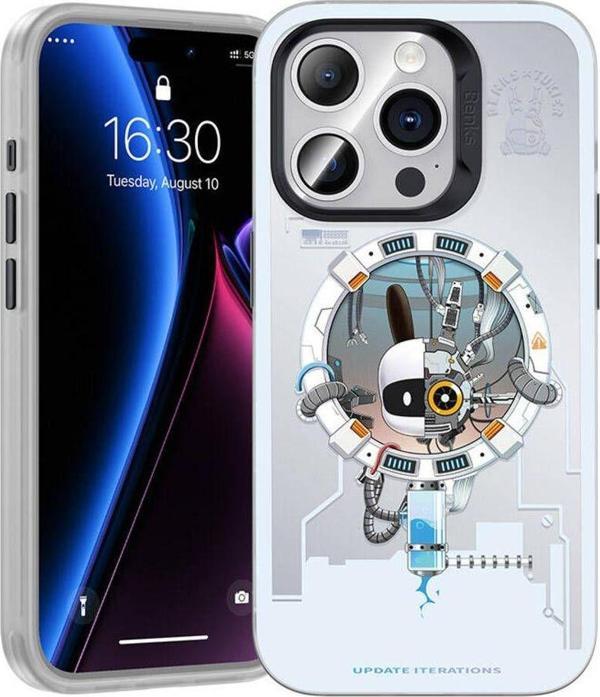 Benks iphone 15 Pro Uyumlu Kılıf Magsafe Şarj Özellikli Benks Bunny Explore Kapak Beyaz - Image 1