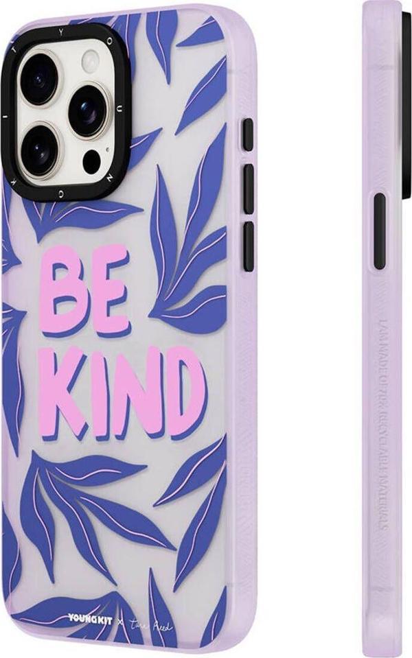 Youngkit İphone 15 Pro Uyumlu Kılıf Tara Reed Tasarımlı Youngkit Tiger Rhyme Kapak Mor - Image 1