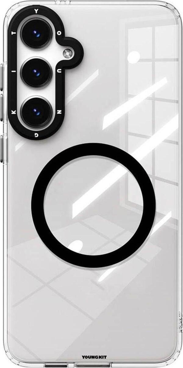 Youngkit Galaxy S24 Uyumlu Kılıf Magsafe Sararmaya Karşı Dayanıklı Youngkit Clear Crystal Serisi Siyah - Image 1