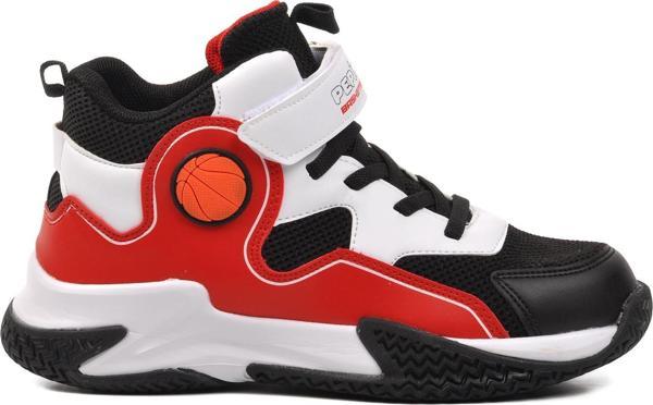 Pepino 1656-F Siyah-Beyaz-Kırmızı Çocuk Basketbol Ayakkabısı - Image 1