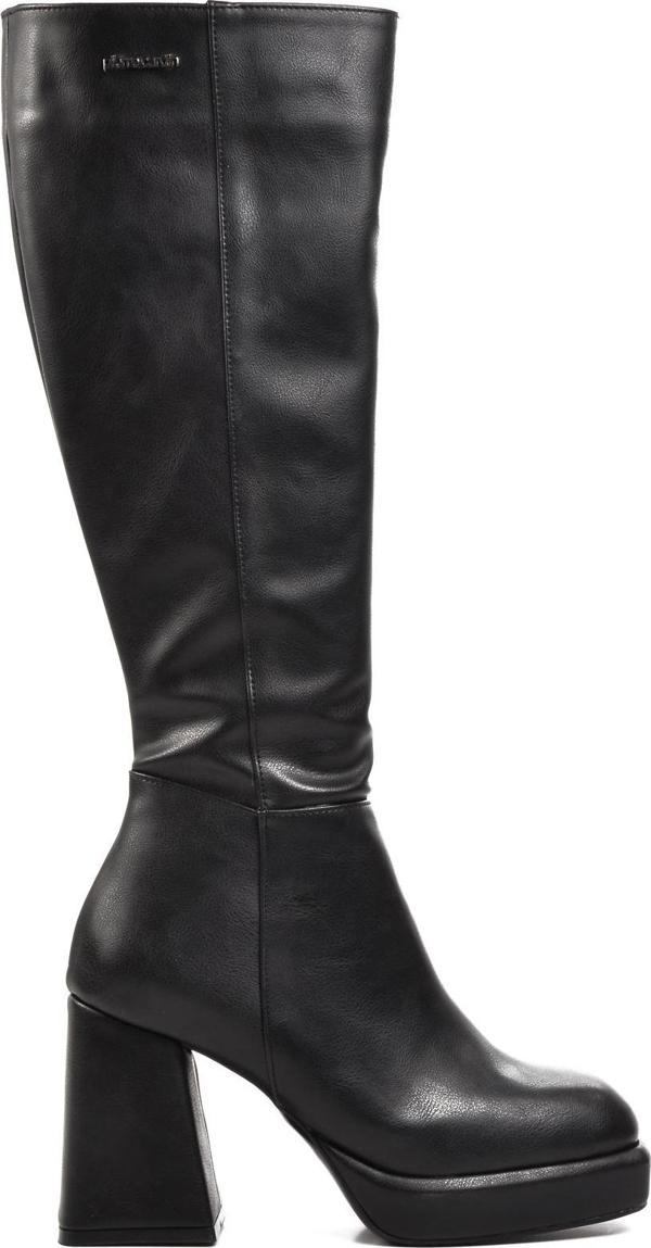 Pierre Cardin Pc-52428 Siyah İçi Kürklü Kadın Topuklu Çizme - Image 1