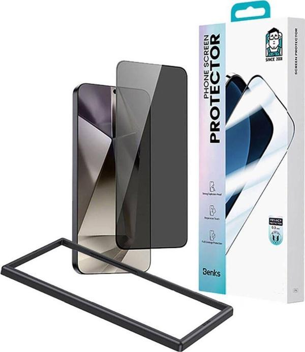 Benks Galaxy S24 Plus Uyumlu Privacy Hayalet Ekran Koruyucu Benks Ultra Shield 0.3Mm Uygulama Aparatlı - Image 1