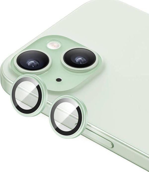 Benks iphone 15 Plus Uyumlu Benks King Kong Corning Kamera Lens Koruyucu Yeşil - Image 1