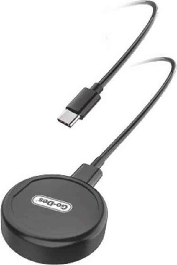 Go-Des Galaxy Akıllı Saat Uyumlu Kablosuz Şarj Aleti Go Des Gd-Uc615 Magnetik Wireless Şarj Aleti Siyah - Image 1
