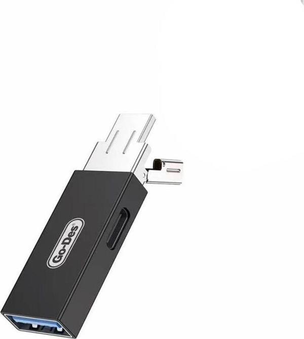 Go-Des Go Des Gd-Ct192 Usb-A Dan Type-C Ye Ve Type-C Den Usb-A Dönüştürücü Adaptör 4İn1 Otg - Image 1