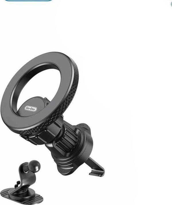 Go-Des Havalandırma Ve Düz Zemin Araç İçi Telefon Tutucu Go Des Gd-Hd318 Magsafe Magnetik 360° Dönebilen - Image 1