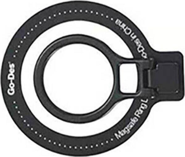 Go-Des Telefon İçin Standlı Magnetik Yüzük Tutucu Aparat Go Des Gd-G085 3İn1 Siyah - Image 1