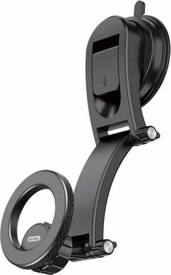 Go-Des Vantuzlu Magnetik Araç İçi Telefon Tutucu Go Des Gd-Hd205 Kaydırılabilir Dizayn Siyah - Image 1