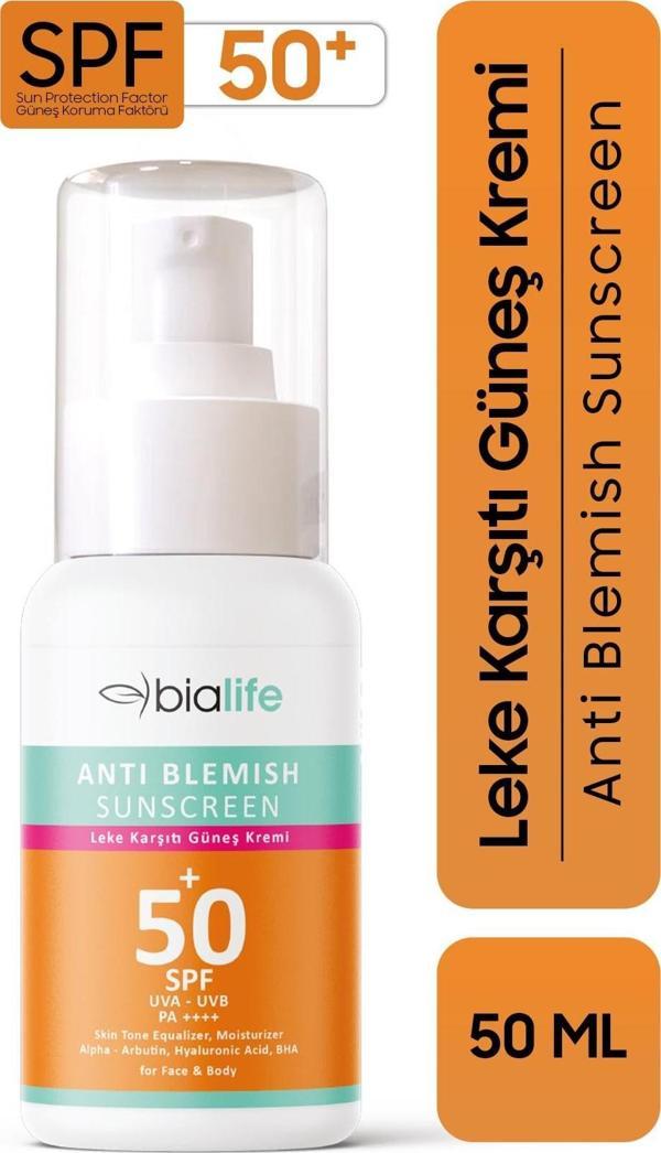 Suya Dayanıklı Leke Karşıtı Güneş Kremi SPF 50+ - Bialife - Image 1