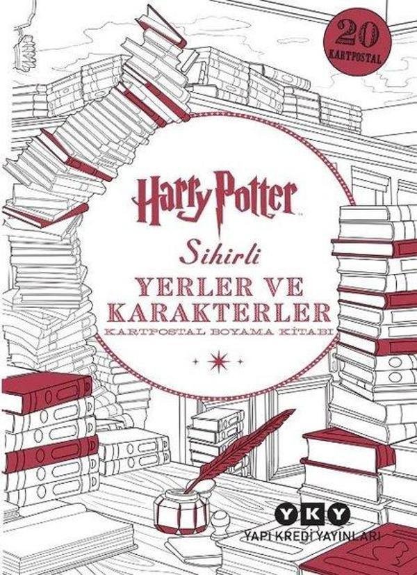 Harry Potter Sihirli Yerler ve Karakterler - Kartpostal Boyama Kitabı - Yapı Kredi Yayınları - Image 1