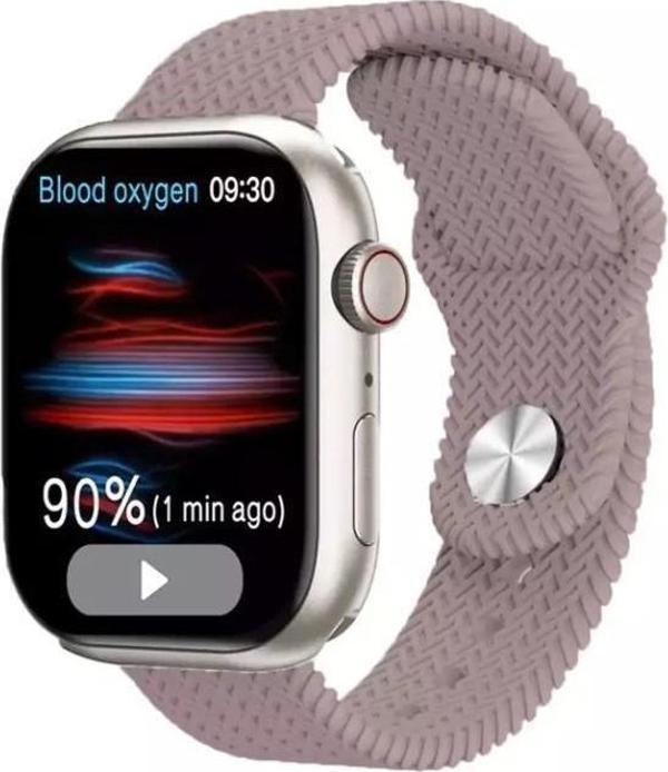 Winex 2024 Watch 9 Pro Amoled Ekran Android İos Uyumlu Akıllı Saat Krem - Image 1