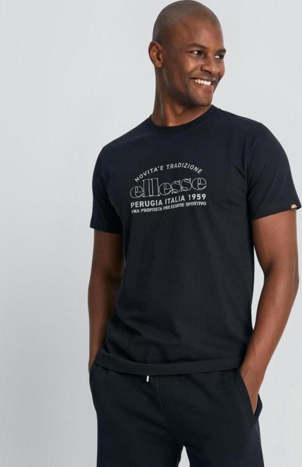 Ellesse Tshirt Siyah Erkek EM181 - Image 1