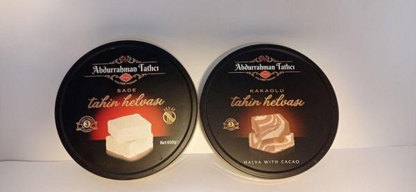 Abdurrahman Tatlıcı Sade Tahin Helvası 650G Kakaolu Tahin Helvası 650G - Image 1