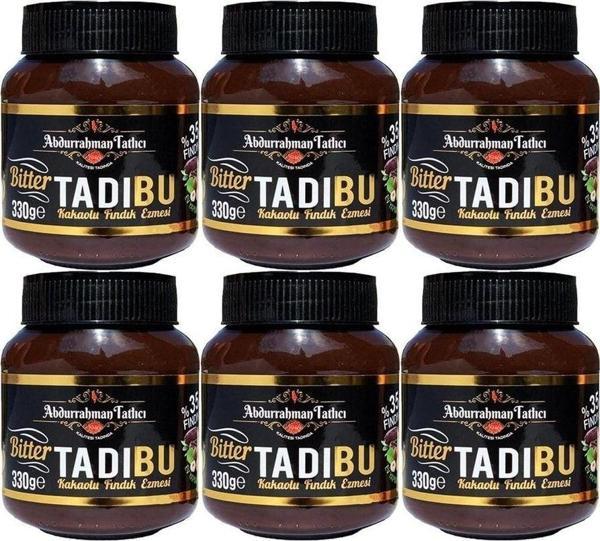 Abdurrahman Tatlıcı Tadıbu Bitter Kakaolu Fındık Ezmesi 330 Gr 6 Adet - Image 1