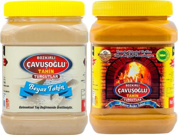 Bozkırlı Çavuşoğlu Kepeksiz Tahin Tanışma Seti (Odun Ateşinde Çifte Kavrulmuş 930G + Tek Kavrulmuş Beyaz Tahin 930G) - Image 1