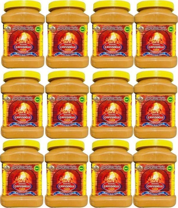 Bozkırlı Çavuşoğlu Odun Ateşinde Çifte Kavrulmuş Kepeksiz Bozkır Tahini 930G X 12'Li Paket - 1 Koli - Image 1