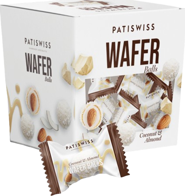 Patiswiss  Wafer Hindistan Cevizi Kaplamalı ve Dolgulu Gofret 150g - Image 1