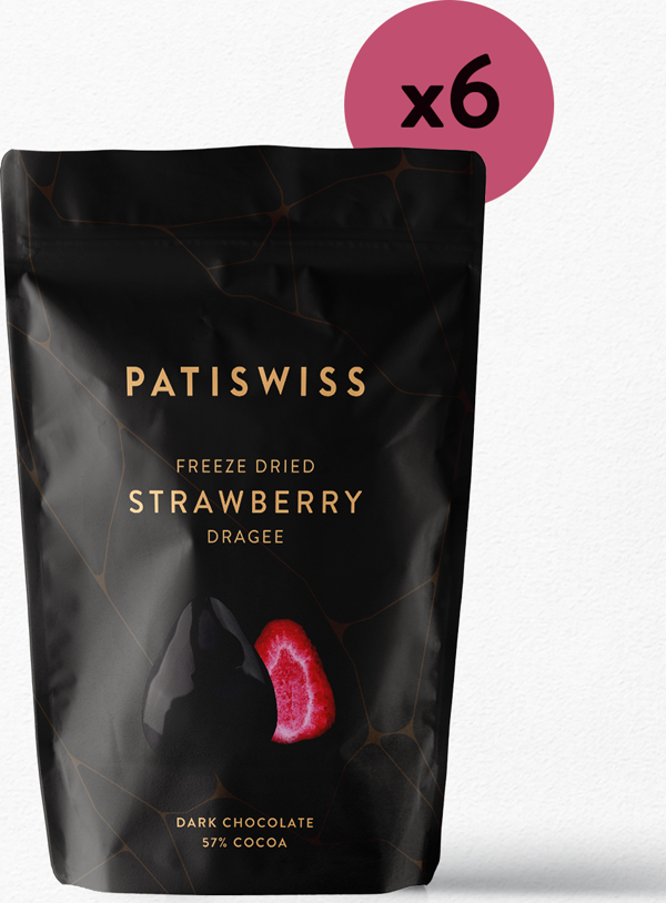 Patiswiss Bitter Çikolatalı Çilek Draje 80g x 6 adet - Image 1