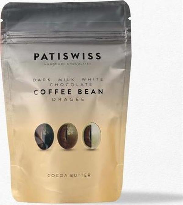 Patiswiss Bitter, Sütlü, Beyaz Çikolatalı Kahve Draje 80g - Image 1