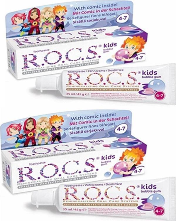 Rocs Balon Sakızı Tadında Diş Macunu 45 Gr X 2 ADET - Image 1