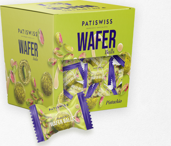 Patiswiss Wafer Antep Fıstığı Kreması Kaplamalı ve Dolgulu Gofret 150g - Image 1