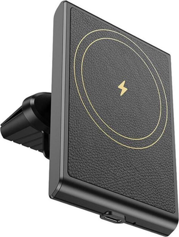 Polham 15W Kablosuz Şarjlı Magsafeli Araç İçi Telefon Tutucu, Airvent Ultra Stabil Telefon Tutucu - Image 1