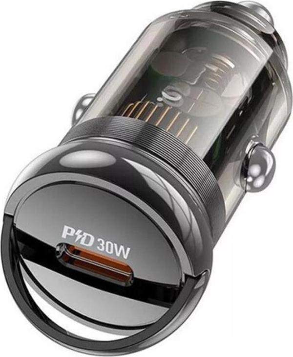 Polham HC 30W 1x Type-C Girişli Araç Çakmaklık Hızlı Şarj Başlığı, Akım, Voltaj, Isı Korumalı - Image 1