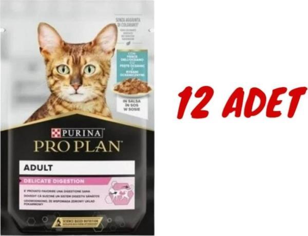 Pro Plan Pouch Sos İçinde Okyanus Balıklı Yetişkin Kedi Konservesi 85 Gr X 12 Adet - Image 1