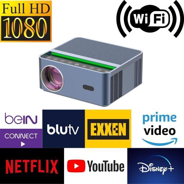 HZL 1080P Android Sistemli Smart Akıllı Projeksiyon Cihazı (Netflix, Youtube, Disney, Exxen vb.)  - Image 1