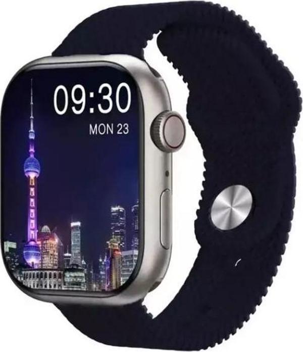 Winex 2024 Watch 9 Pro Amoled Ekran Android İos Uyumlu Akıllı Saat Lacivert - Image 1