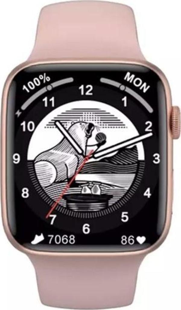 Winex 2024 Watch 7 Series Fullsecreen No1 Android İos Uyumlu Akıllı Saat Gold Rose - Image 1
