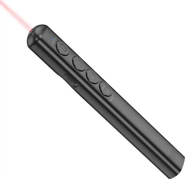 Coofbe 100Mt Mesafeli USB Girişli Pilli RF2.4GHz Projeksiyon Sunum Kumandası Kırmızı Lazer İşaretçili - Image 1