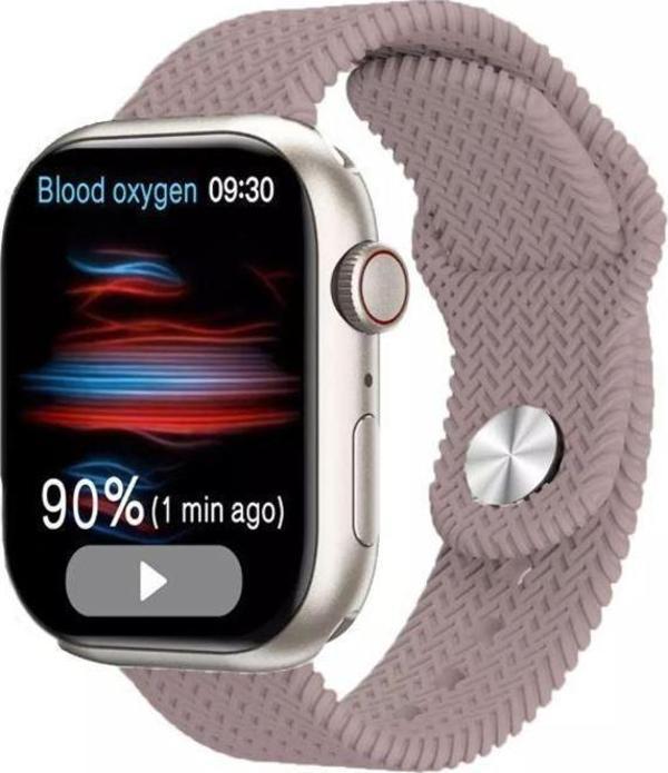 Winex Watch Hk9 Pro Plus Amoled Ekran Android İos Harmonyos Uyumlu Akıllı Saat Krem - Image 1
