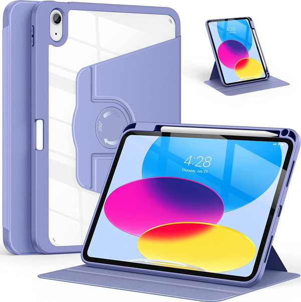 10.9 Inc 10.Nesil Uyumlu 360° Dönebilen Standlı Pino iPad Tablet Kılıfı - Image 1