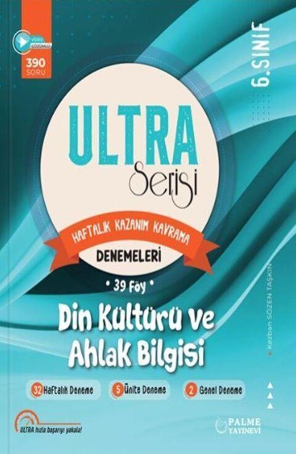 6. Sınıf Din Kültürü ve Ahlak Bilgisi Ultra Serisi Denemeleri 39 Föy - Palme Yayınları - Image 1